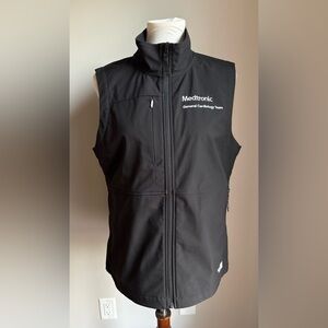 New The North Face Castle Rock / Medtronic Embroidered Zip Up Vest Black Size L